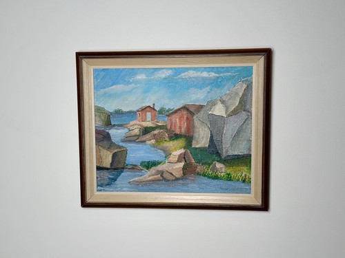 Original swedish oil canvas - swedish, on
