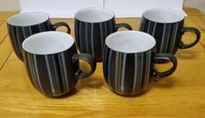 Set of 5 Denby Black Jet