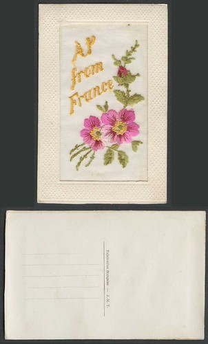 Ww1 silk embroidered french - ww1,
