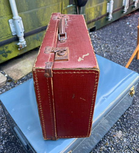 Vintage brown leather hard - vintage,