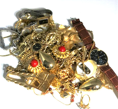 Vintage gold plated scrap - vintage,