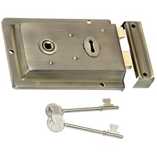 Antique Brass Door Rim lock 6