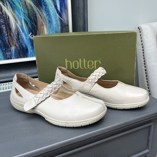 Hotter shake cream leather - cream,
