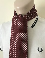 SKINNY BURGUNDY & CREAM POLKA