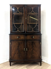 DISPLAY CABINET Mahogany Glass