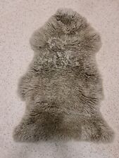 Sheepskin Rug DUNELM. light grey 79 cm x 58 cm x54 cm X 40 CM  shortest point[B]