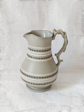 James Dudson Mosaic Stoneware Jug Pitcher Snake Handle Antique 19th Century 