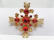 GORGEOUS RED CABOCHON GOLD