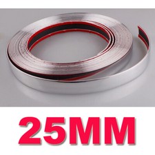 Car Styling Moulding Strip Chrome Trim Decoration Adhesive 25 mm Width 7.5 Meter