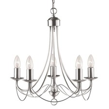 5 Lights Satin Silver Ceiling