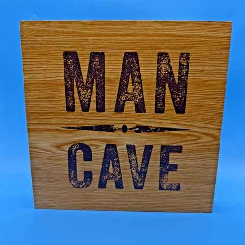 Man cave wooden sign - wooden, 8”