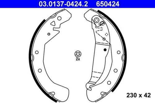 Brake shoe set ate - set,