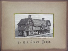 1890s Stevengraph T. Stevens Silk Woven Picture "Ye Old Crown House" Birmingham