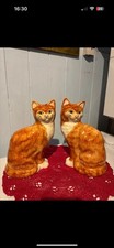 Babbacombe Pottery Fireside Pair of Ginger Cats Excellent Condition
