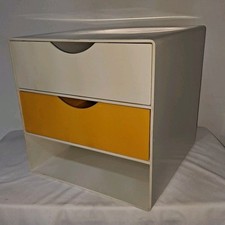 Vintage Midcentury Modern 3 Drawer Plastic Storage Cube Kartell Palaset Era