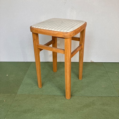 Vintage beech stool - a,
