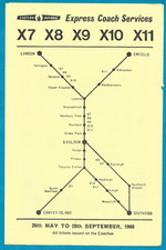 Eastern National Express Coach Services X7/8/9/10/11  26.5.1968
