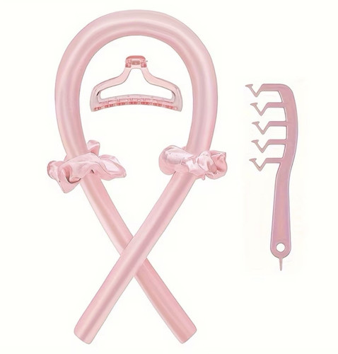Pink heatless bendy hair - heatless,