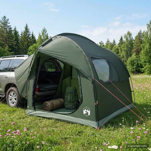 Car tent army green - car, x