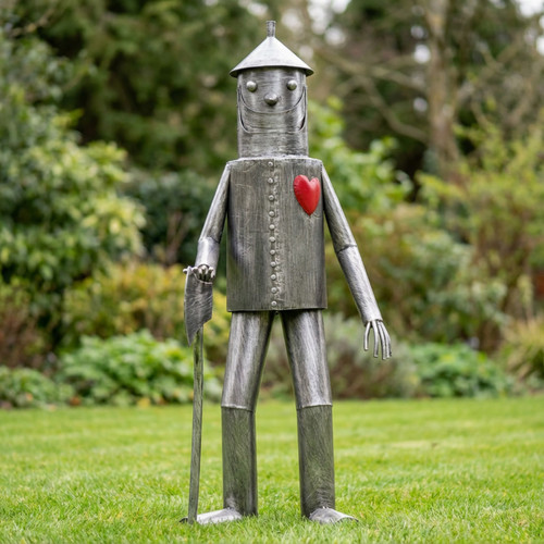 Large tin man garden ornament - tin,