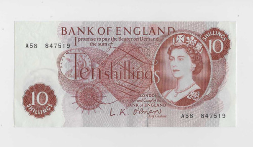 1961 bank england ten - 1961,