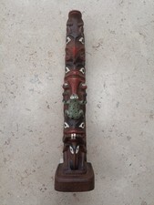 Totem Pole Carving, Canadian Boma, Hand Painted