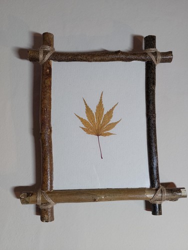 Handmade rustic twig frame - handmade,