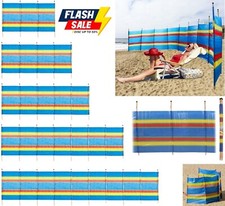 4 5 6 8 10 Pole Windbreaker Holiday Garden Camping Beach Sun Shade Wind Shelter