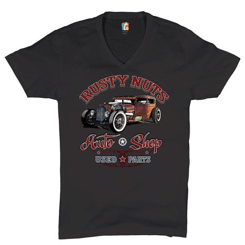 Rusty nuts auto shop neck - auto,