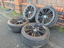 🌟Genuine Bmw mv3 18 inch alloy wheels with MATCHING TYRES 7M++ 1/3 SERIES