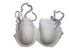 M&S AUTOGRAPH Three White Cotton Bras 32B De-Branded New x3