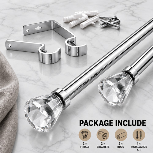 Extendable metal curtain pole - extendable,