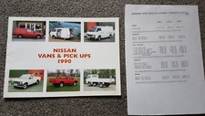 NISSAN VAN PICKUP SALES BROCHURE 1989 1990