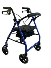Lightweight 4 Wheel Aluminium Rollator Walking Mobility Seat Backrest CLEARANCE