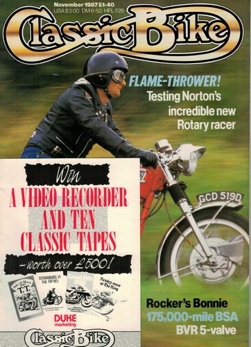Classic bike magazine - magazine, 1987