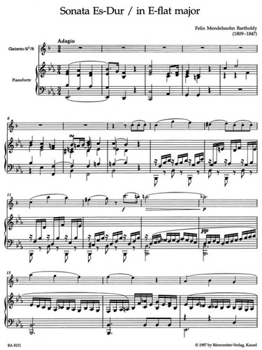 Sonata flat major for - e-flat,