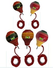 5Pcs Wooden Spinning Tops