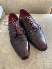 Base London Burgundy Men's Brogues Size 9/43 EXCELLENT Condition