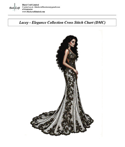 Lacey cross stitch chart - cross,