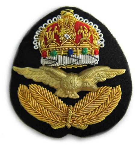 Raf cap badge officer ww1 - cap,