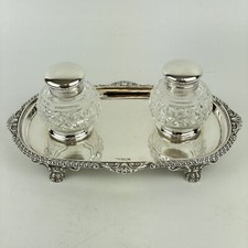 Antique Solid Silver Cut Glass