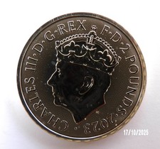 King Charles III Coronation silver bullion £2 coin 2023 Royal Cypher revers