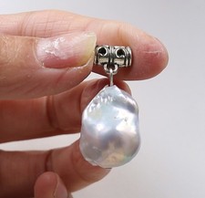 16x20mm grey baroque keshi