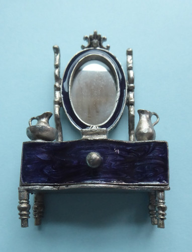 Vintage steel dressing table - steel,