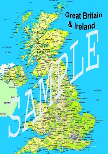 Great britain ireland map - great, &