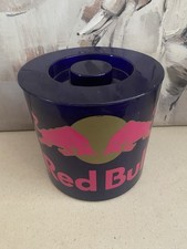 Red Bull Energy Retro Ice Bucket Blue Plastic Cooler Barware Man Cave 18.5cm Bar