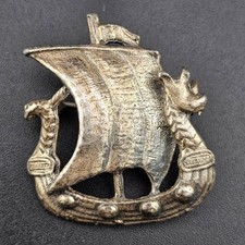 Antique silver tone viking - antique,