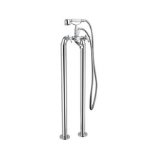 Nes Home Chrome Traditional Freestanding Bath Shower Mixer Complete with Handset
