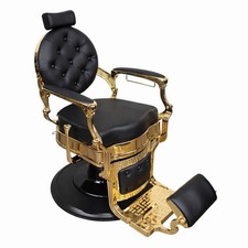 Barber Chair with Gold Frame |