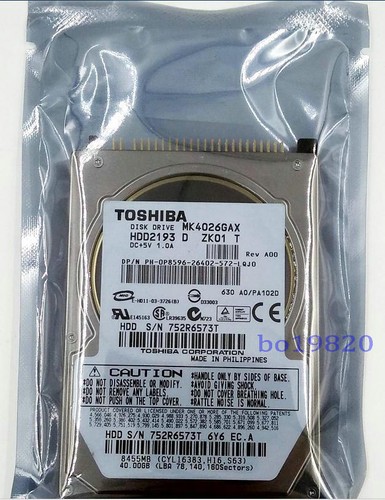 New toshiba 40gb - 40gb, 5400